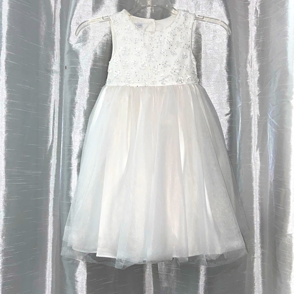 Formal white floral dress